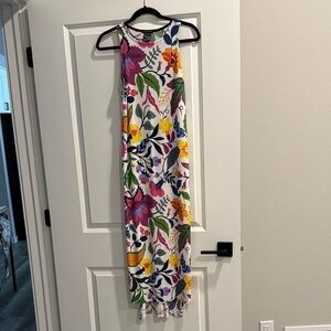 Eva Varro Floral Sleeveless Maxi Dress sz m